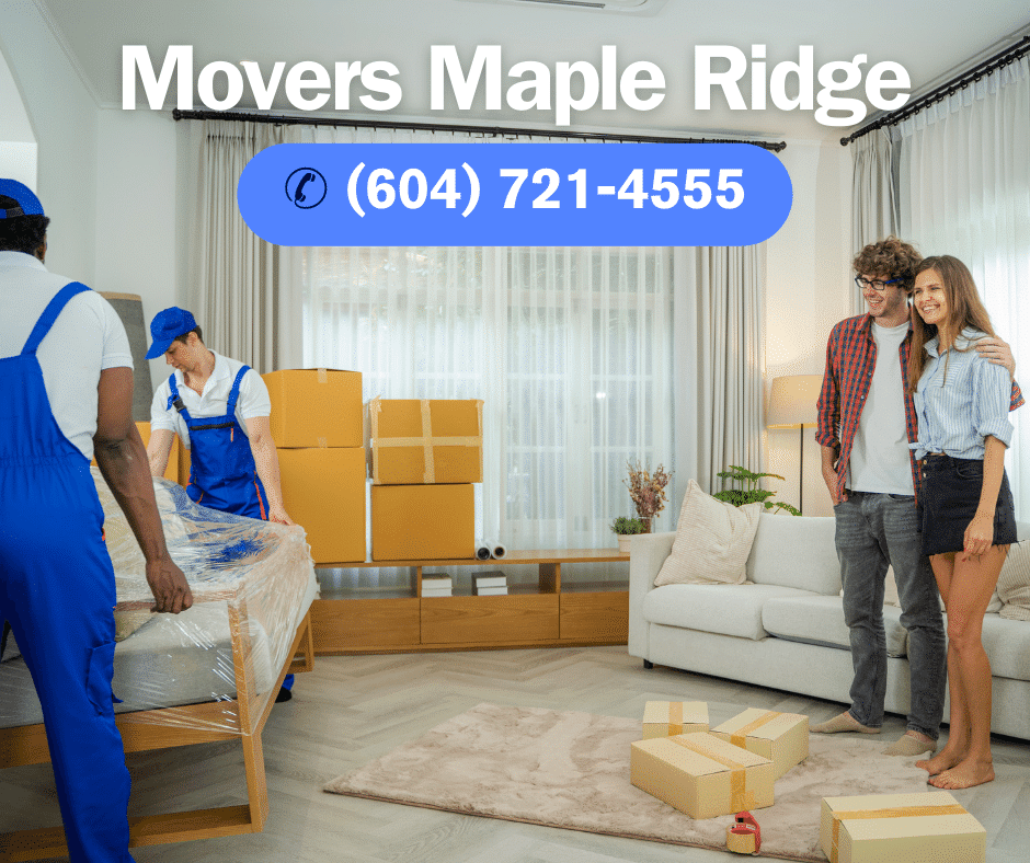 1PRO moving crew moving furniture in Maple Ridge, BC
